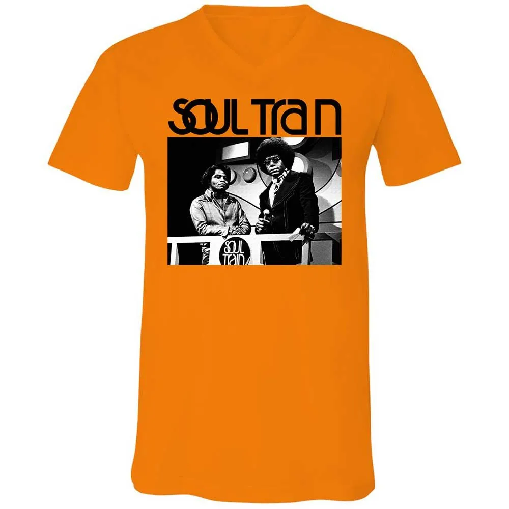Unisex V-Neck T-Shirt - ZE2TW4LG - Orange - 7