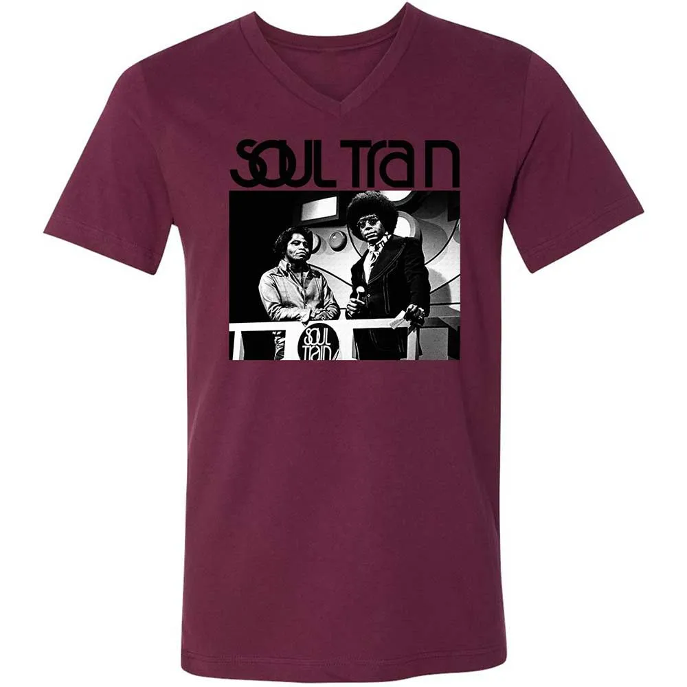 Unisex V-Neck T-Shirt - ZE2TW4LG - Maroon - 14