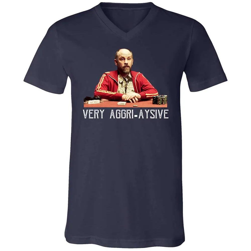 Unisex V-Neck T-Shirt - F4ZN6TWT - Navy - 2