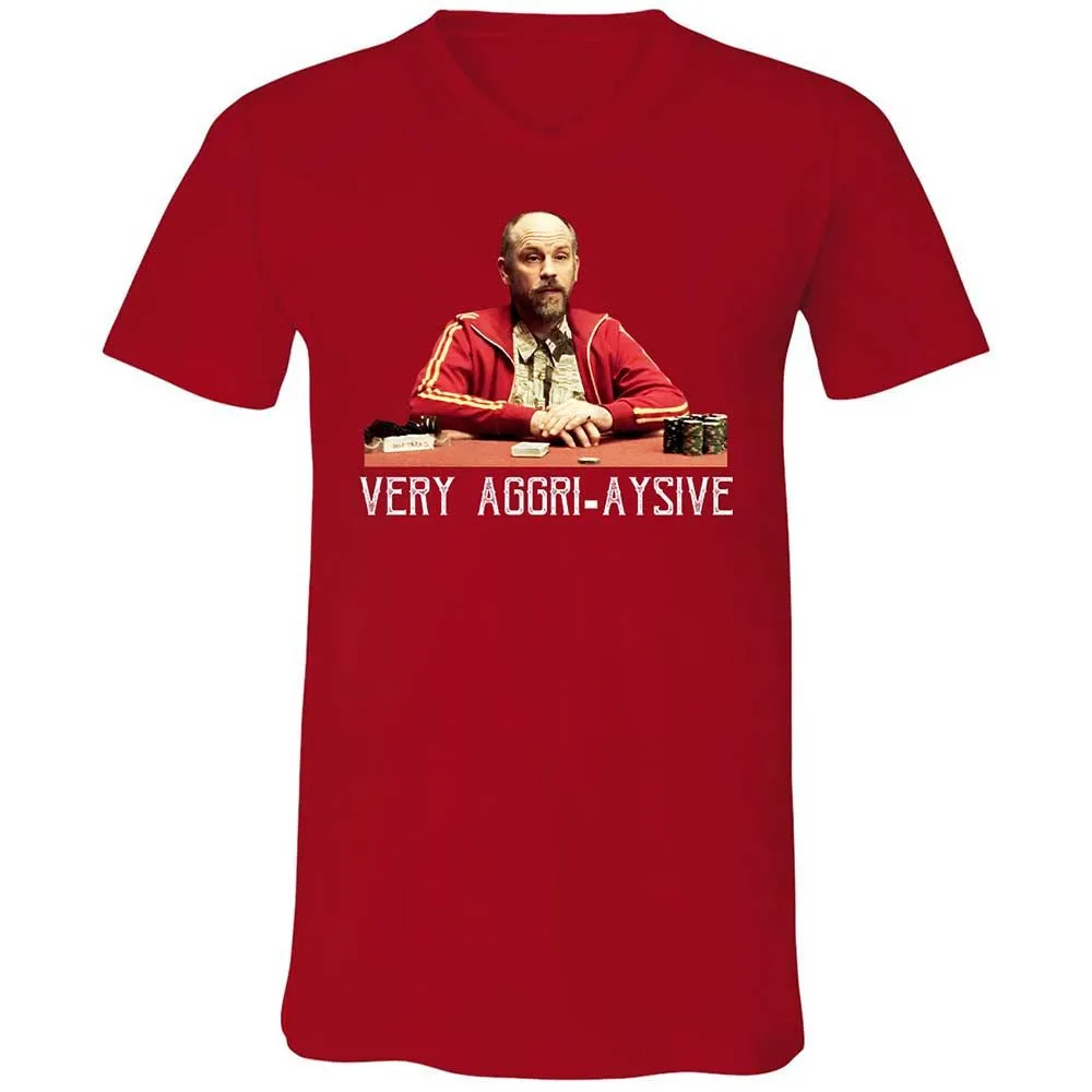 Unisex V-Neck T-Shirt - F4ZN6TWT - Red - 6