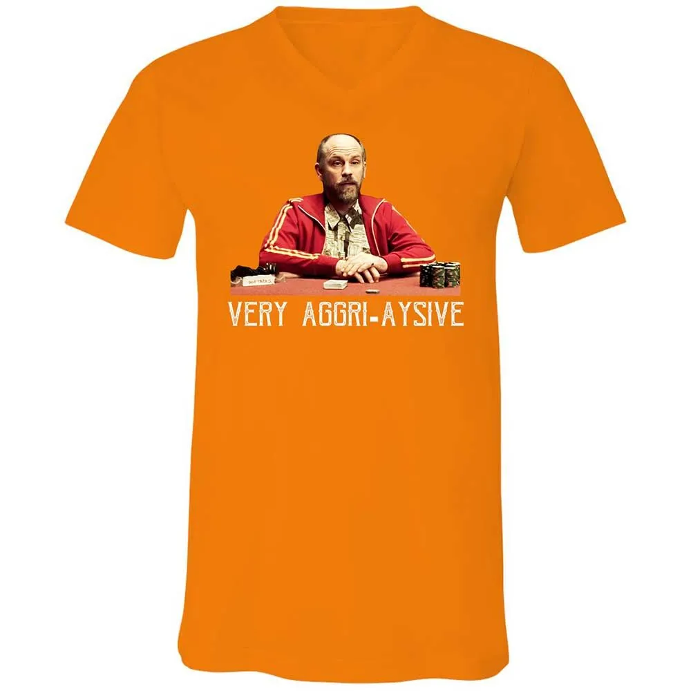 Unisex V-Neck T-Shirt - F4ZN6TWT - Orange - 12