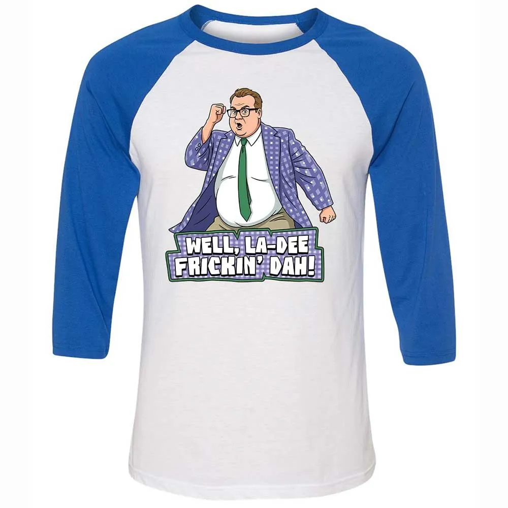 Unisex 3/4 Baseball Tee - KEZHQE88 - White/True Royal - 10