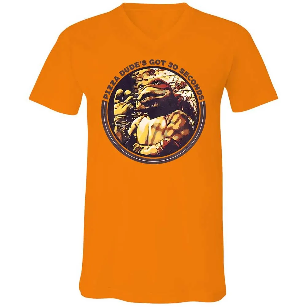 Unisex V-Neck T-Shirt - TMX7ZPRY - Orange - 7