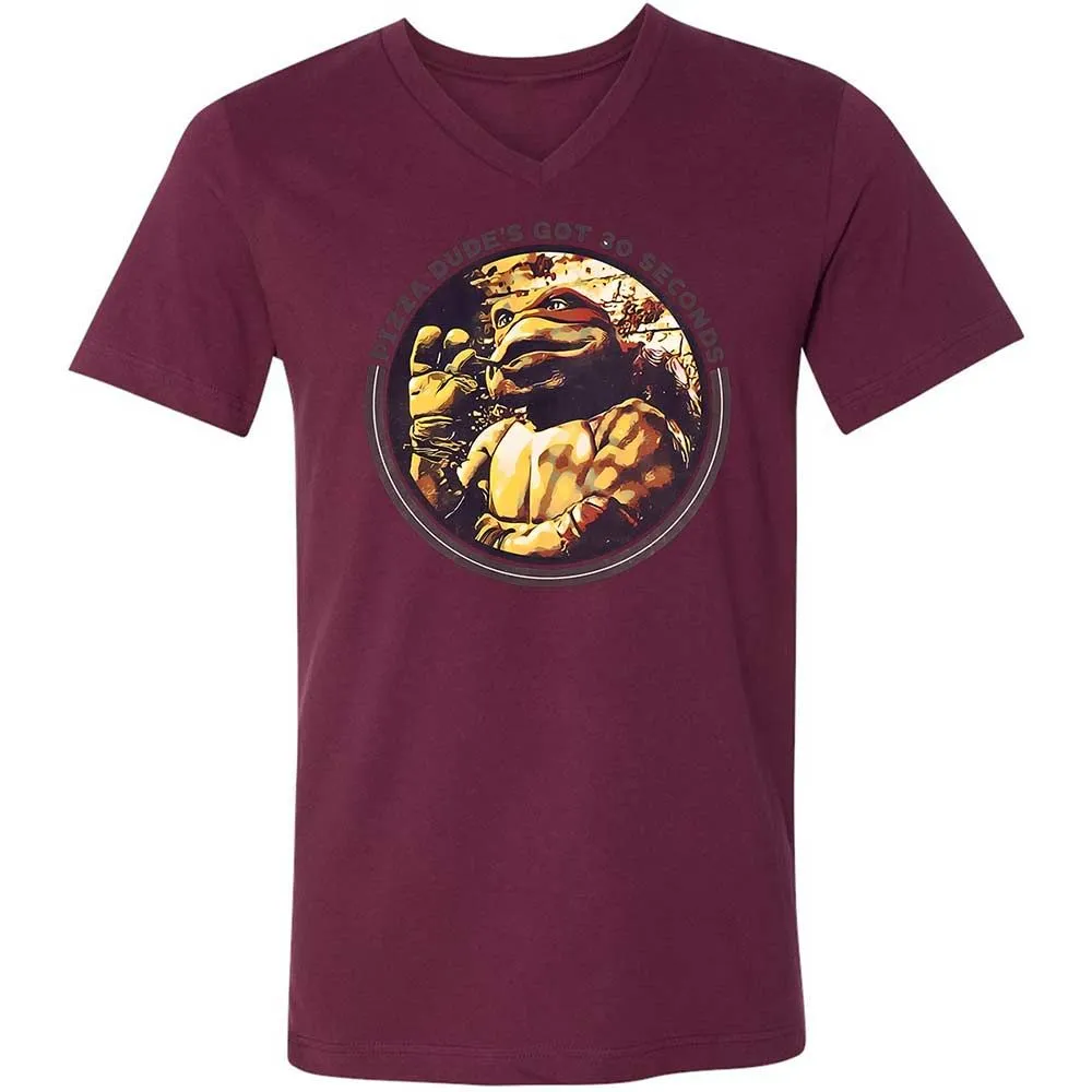 Unisex V-Neck T-Shirt - TMX7ZPRY - Maroon - 14