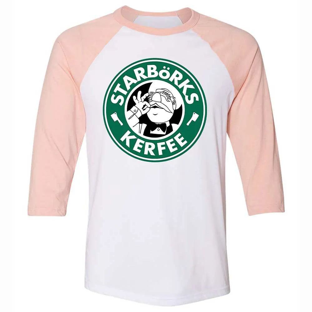Unisex 3/4 Baseball Tee - DLQ1VRLW - White/Heather Peach - 5