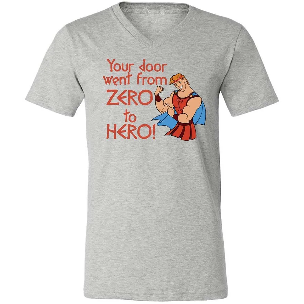 Unisex V-Neck T-Shirt - Q7UF636K - Athletic Heather - 2