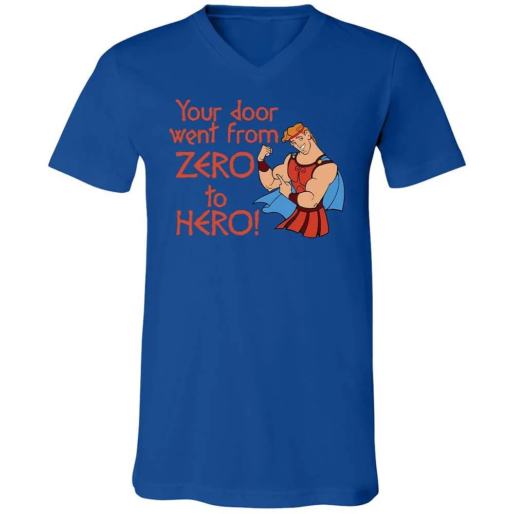 Unisex V-Neck T-Shirt - Q7UF636K - True Royal - 3