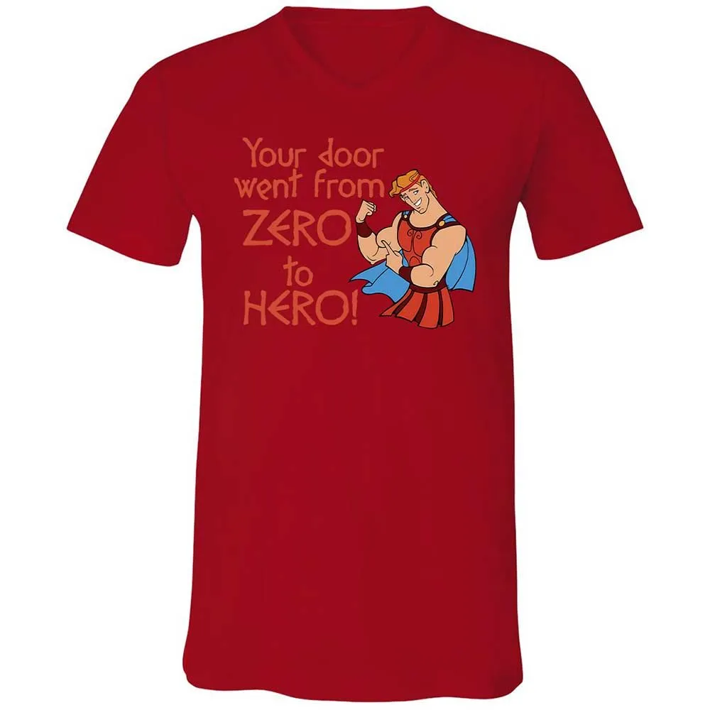 Unisex V-Neck T-Shirt - Q7UF636K - Red - 5