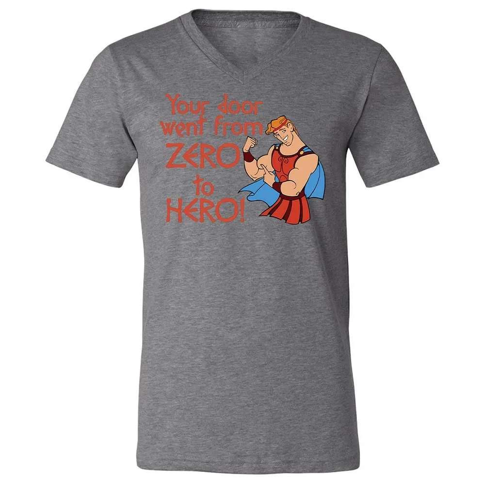 Unisex V-Neck T-Shirt - Q7UF636K - Deep Heather - 9