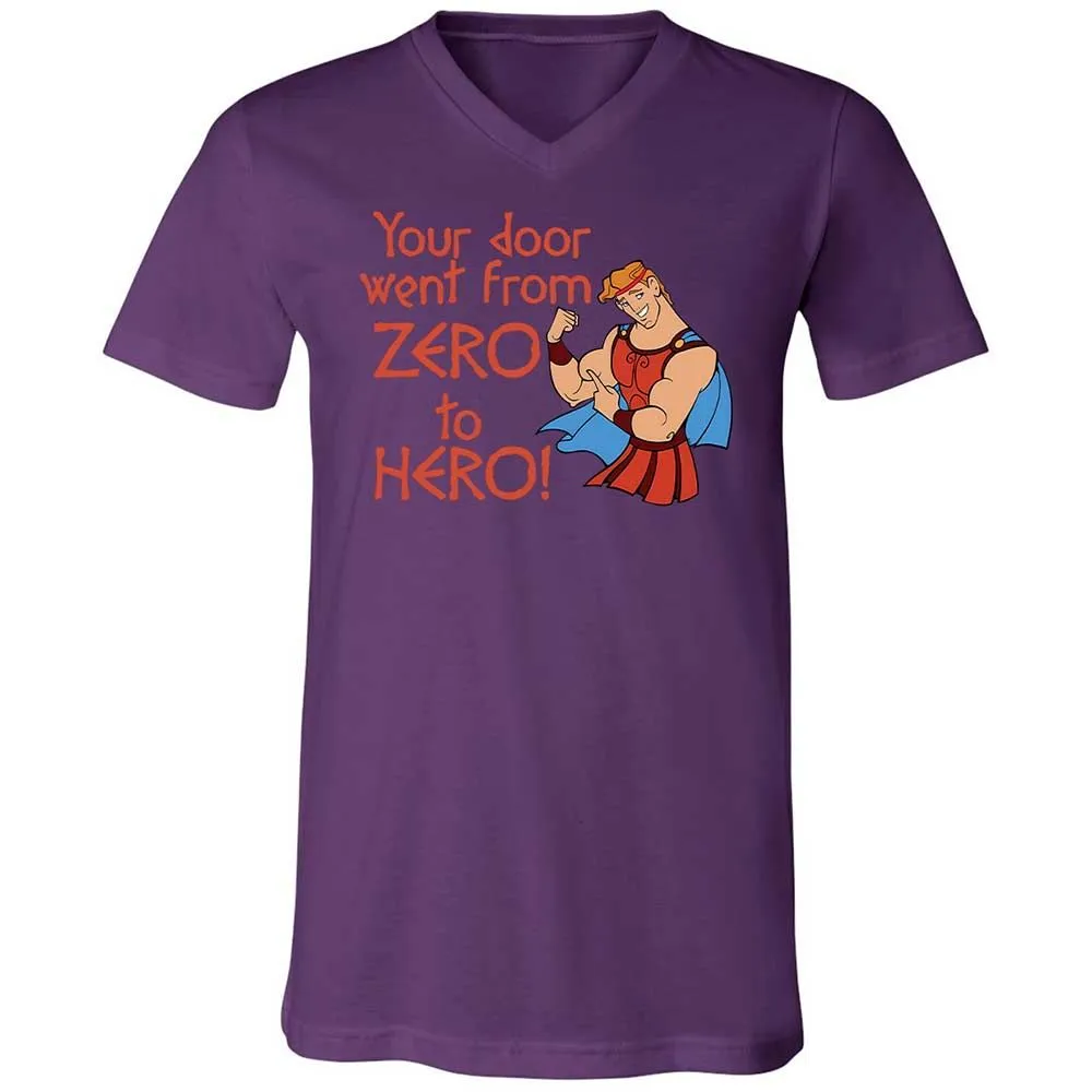 Unisex V-Neck T-Shirt - Q7UF636K - Team Purple - 10