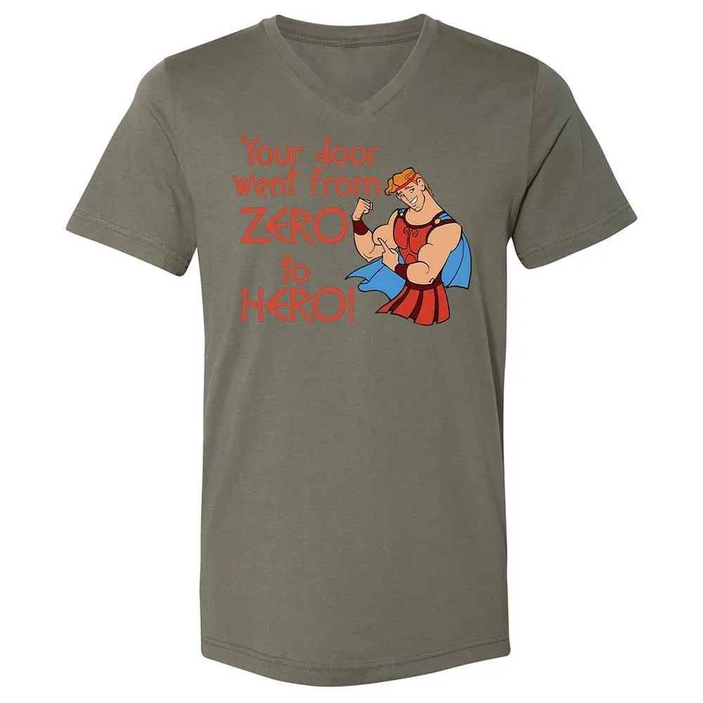 Unisex V-Neck T-Shirt - Q7UF636K - Military Green - 15