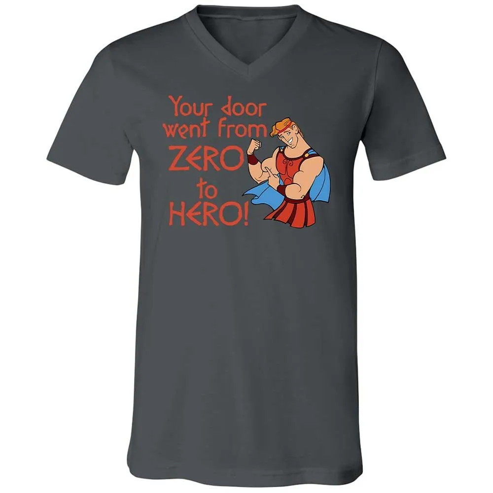 Unisex V-Neck T-Shirt - Q7UF636K - Asphalt - 16