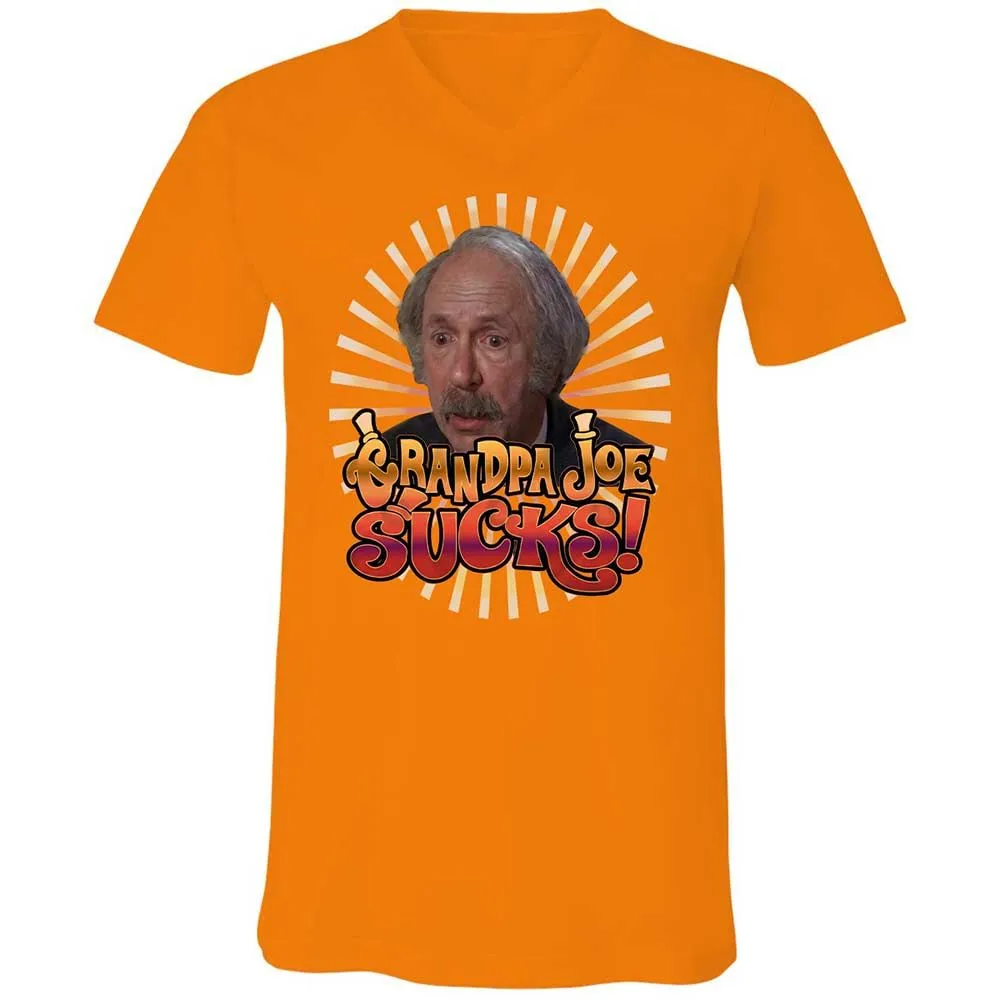 Unisex V-Neck T-Shirt - KPHQ4YLT - Orange - 12