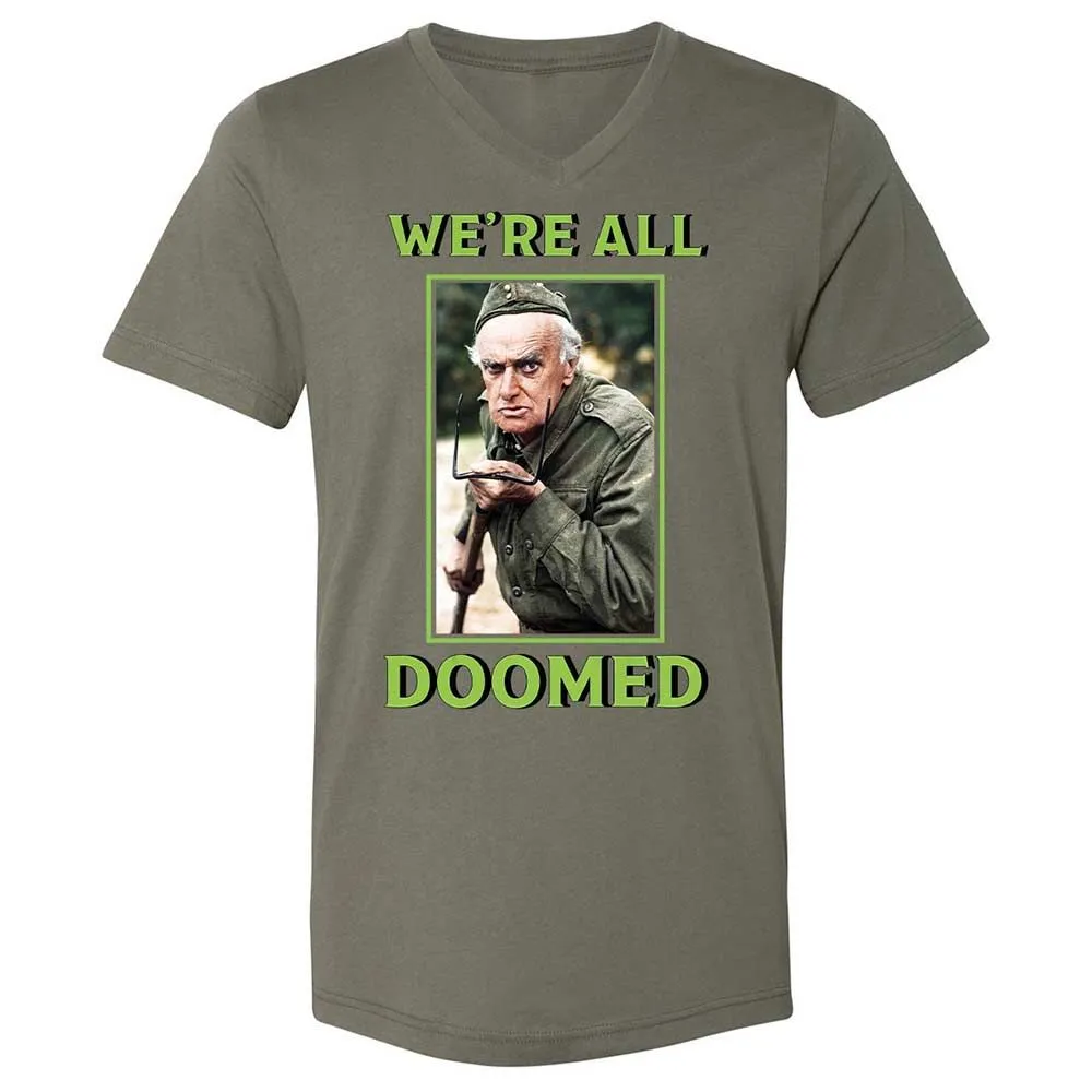 Unisex V-Neck T-Shirt - 5XJQVUKU - Military Green - 11