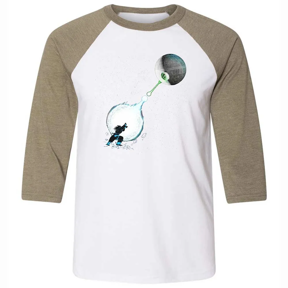 Unisex 3/4 Baseball Tee - ARVMBJXV - White/Heather Olive - 4
