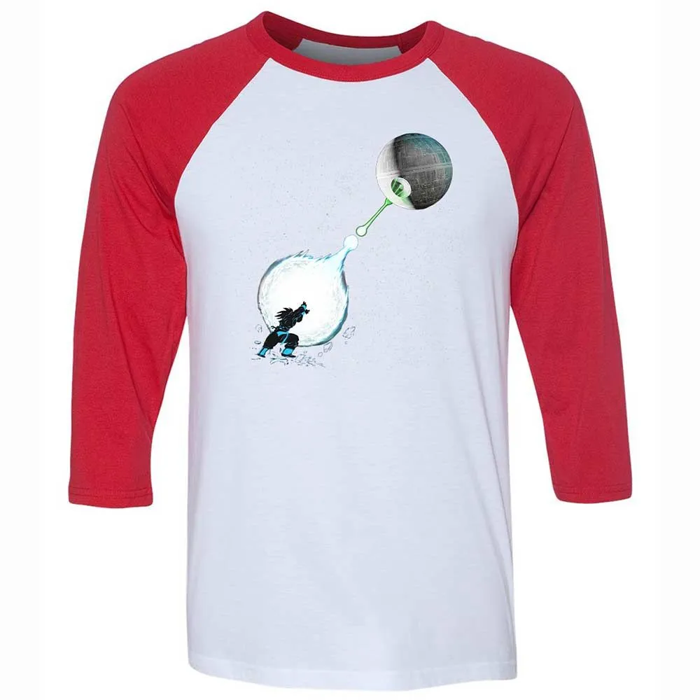 Unisex 3/4 Baseball Tee - ARVMBJXV - White/Red - 9