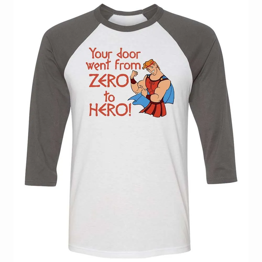 Unisex 3/4 Baseball Tee - 62UYDZUU - White/Asphalt - 2