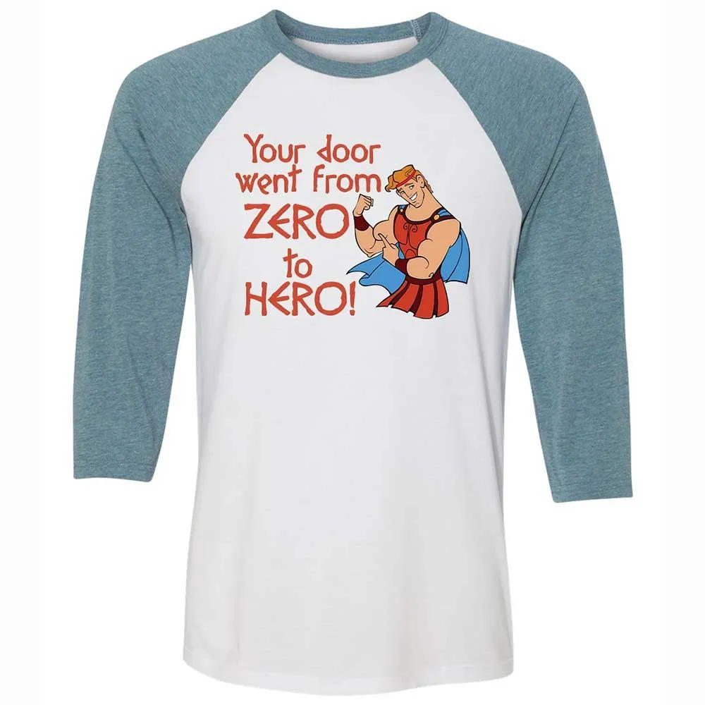Unisex 3/4 Baseball Tee - 62UYDZUU - White/Denim - 3