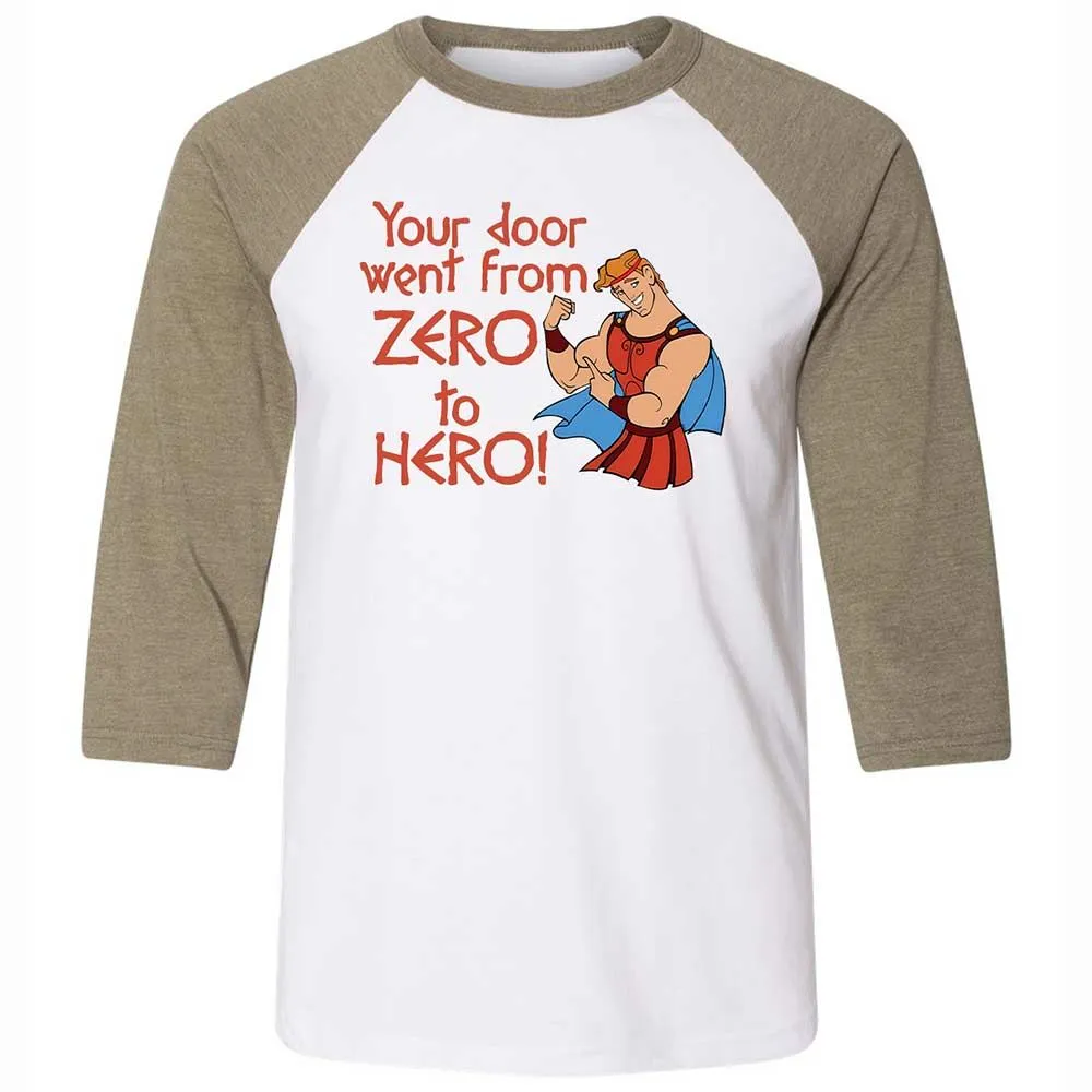 Unisex 3/4 Baseball Tee - 62UYDZUU - White/Heather Olive - 4