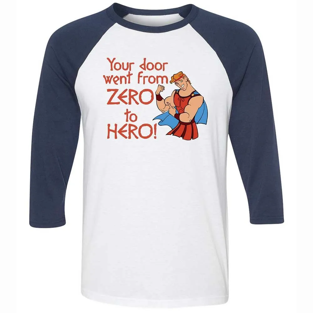 Unisex 3/4 Baseball Tee - 62UYDZUU - White/Navy - 8