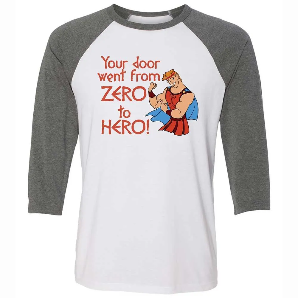 Unisex 3/4 Baseball Tee - 62UYDZUU - White/Deep Heather - 11
