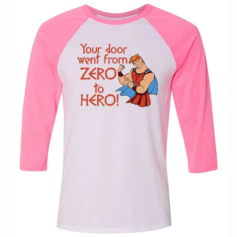 Unisex 3/4 Baseball Tee - 62UYDZUU - White/Neon Pink - 12