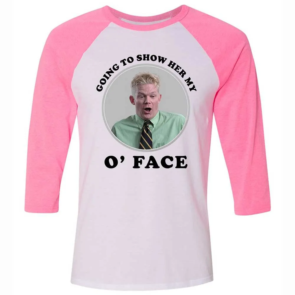 Unisex 3/4 Baseball Tee - XCNJ3YQ6 - White/Neon Pink - 12