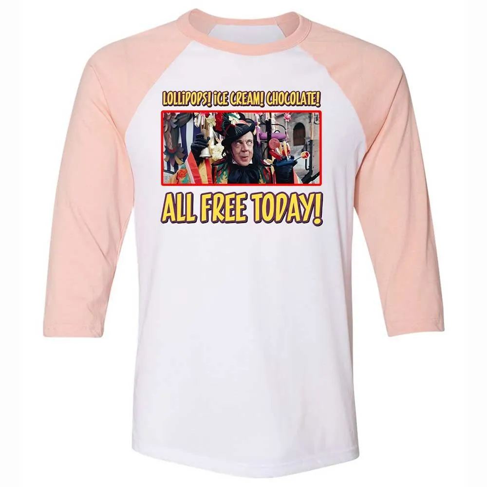 Unisex 3/4 Baseball Tee - QZGTZ782 - White/Heather Peach - 5