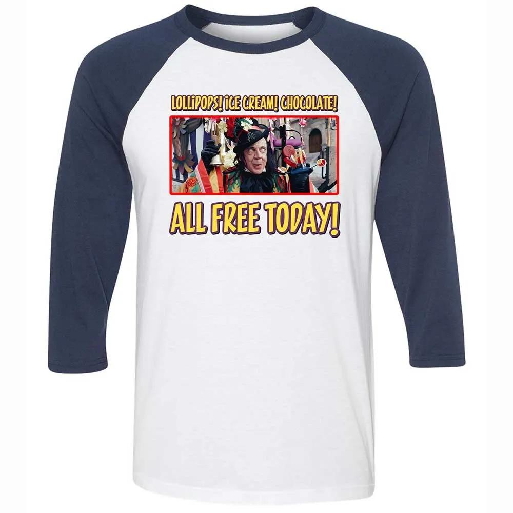 Unisex 3/4 Baseball Tee - QZGTZ782 - White/Navy - 8