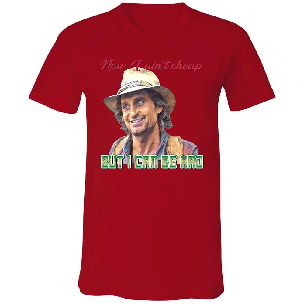 Unisex V-Neck T-Shirt - K7XR39X2 - Red - 5