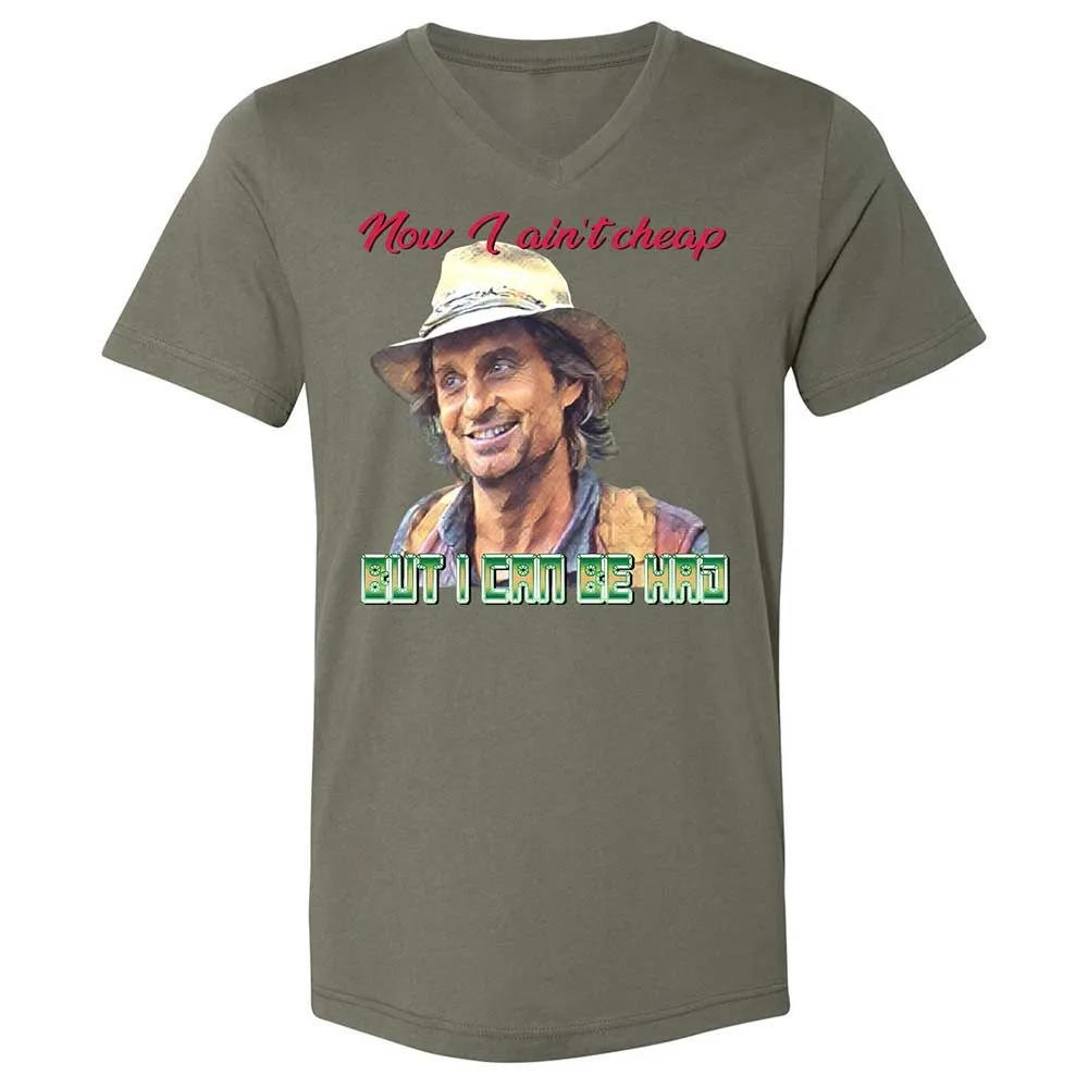 Unisex V-Neck T-Shirt - K7XR39X2 - Military Green - 15