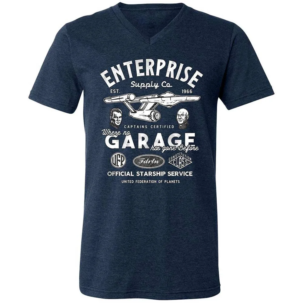 Unisex V-Neck T-Shirt - SWN6W8C2 - Heather Navy - 3
