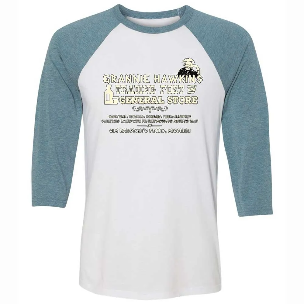 Unisex 3/4 Baseball Tee - GP4HXGM1 - White/Denim - 3