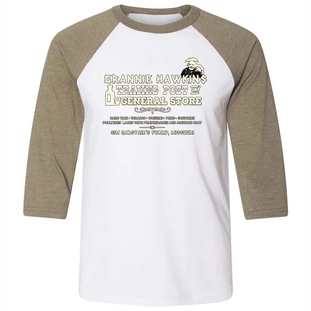 Unisex 3/4 Baseball Tee - GP4HXGM1 - White/Heather Olive - 4