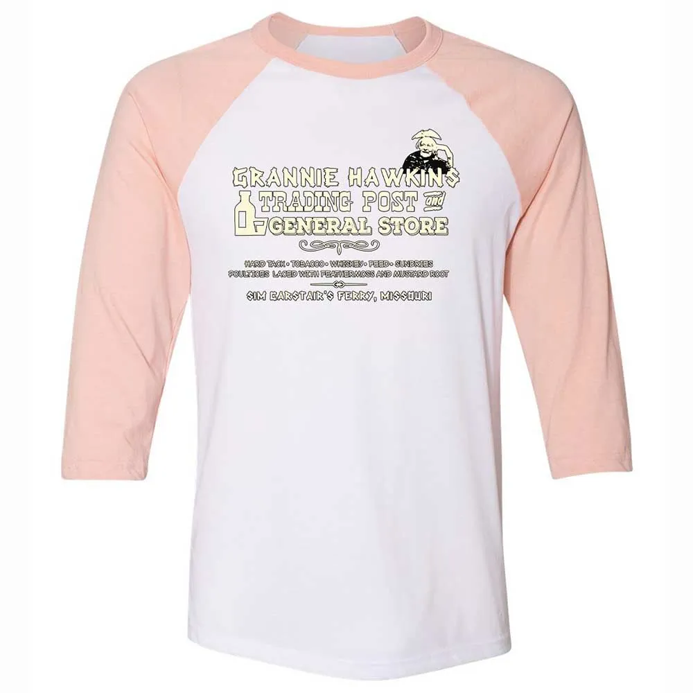 Unisex 3/4 Baseball Tee - GP4HXGM1 - White/Heather Peach - 5