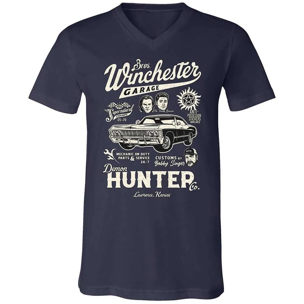 Unisex V-Neck T-Shirt - JQEEAHY8 - Navy - 2