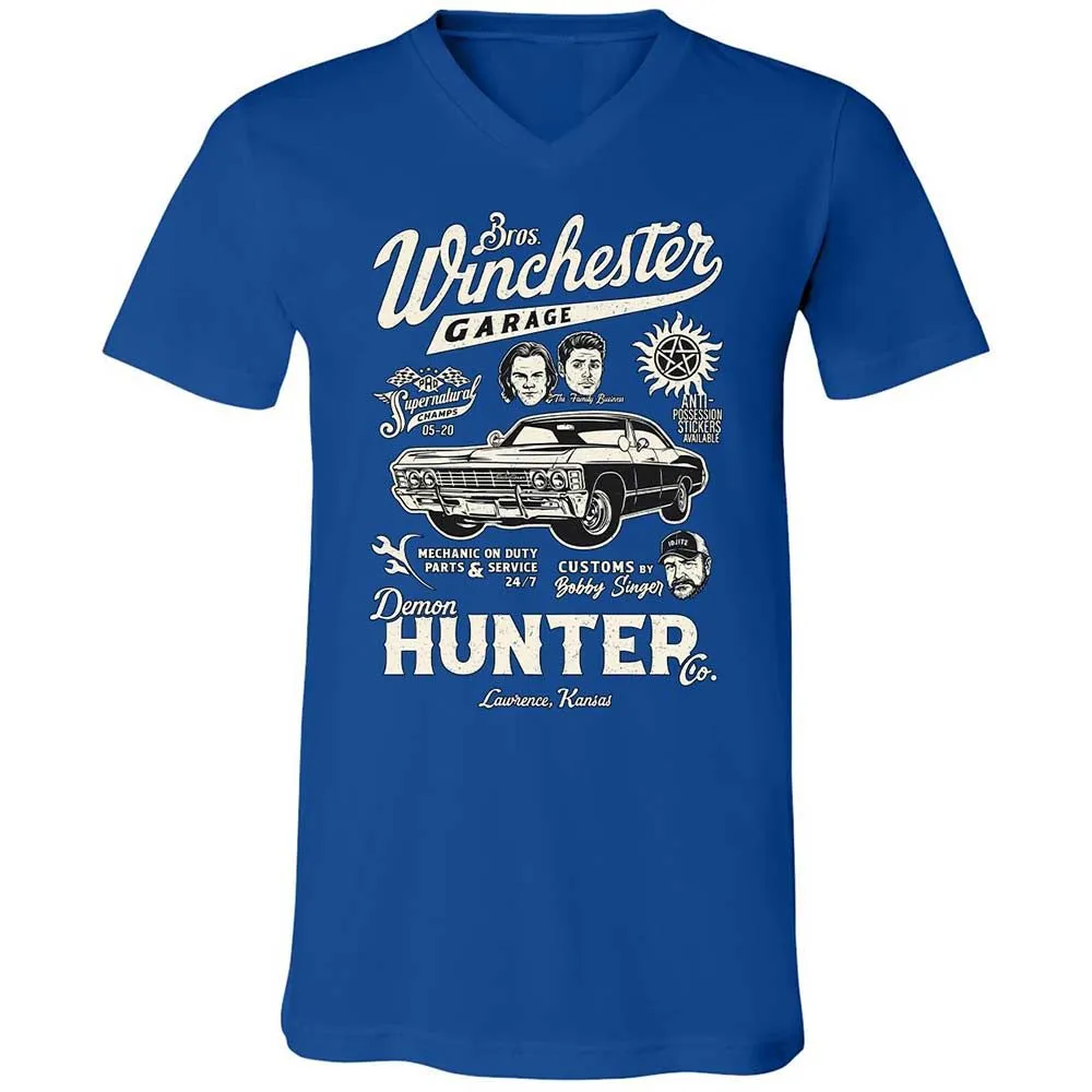 Unisex V-Neck T-Shirt - JQEEAHY8 - True Royal - 4