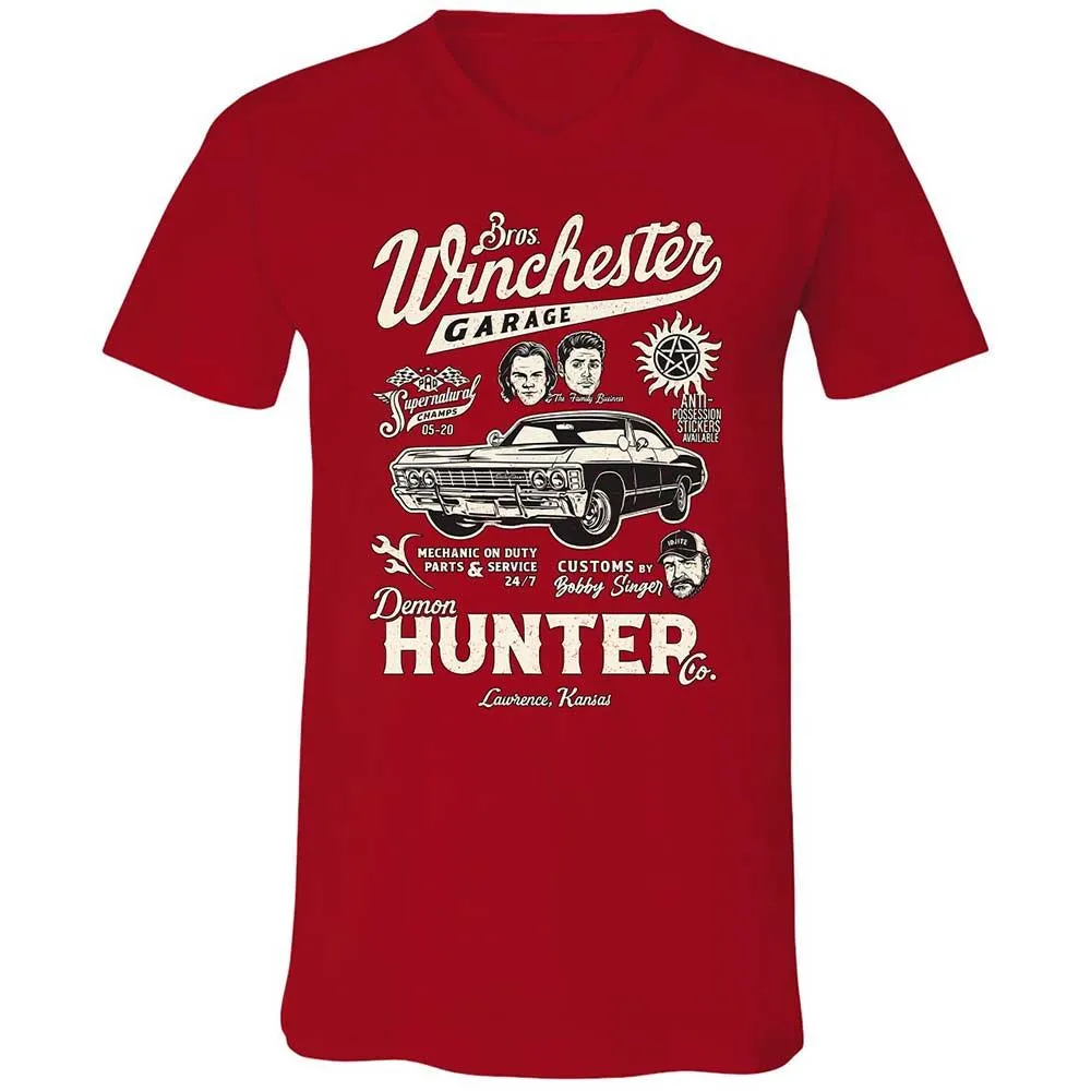 Unisex V-Neck T-Shirt - JQEEAHY8 - Red - 6