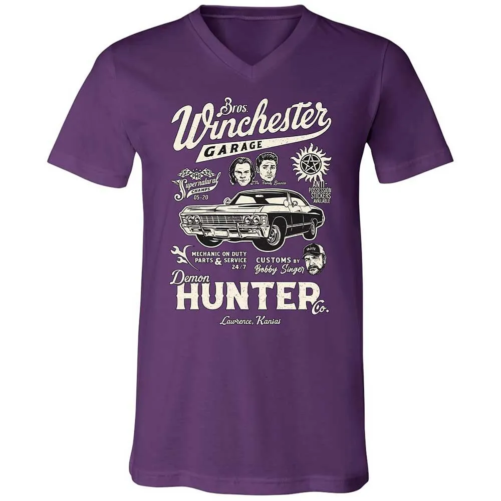 Unisex V-Neck T-Shirt - JQEEAHY8 - Team Purple - 10