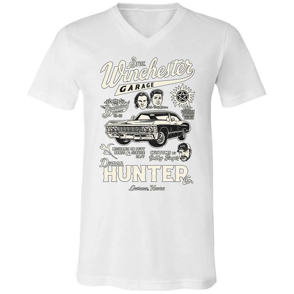 Unisex V-Neck T-Shirt - JQEEAHY8 - White - 16