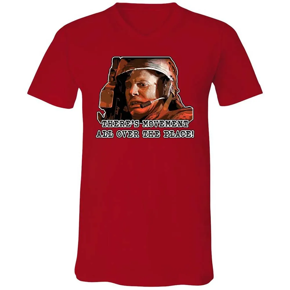 Unisex V-Neck T-Shirt - JE7JE9YW - Red - 5
