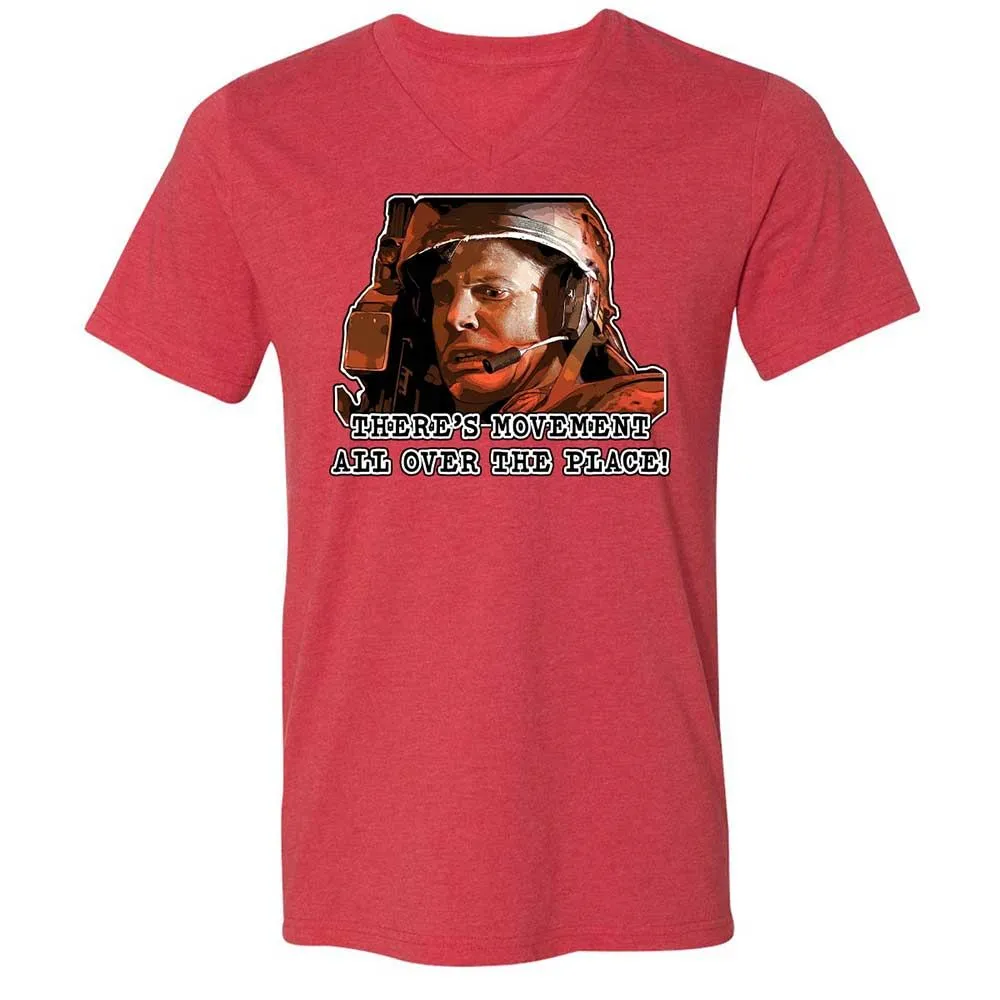 Unisex V-Neck T-Shirt - JE7JE9YW - Heather Red - 6