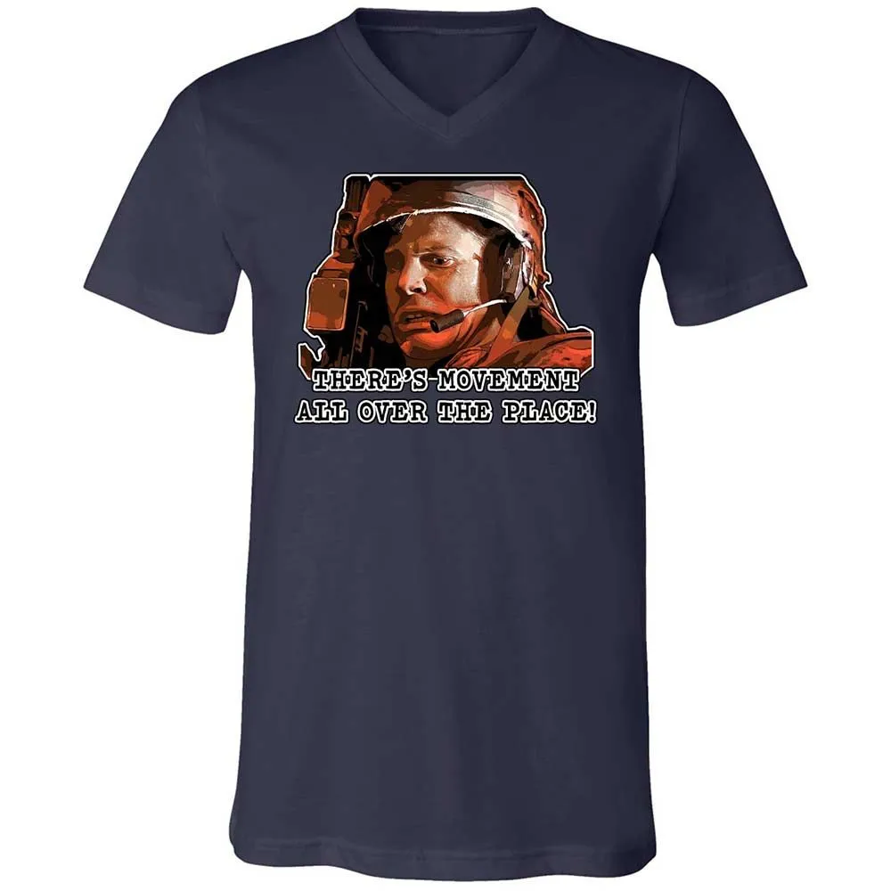 Unisex V-Neck T-Shirt - JE7JE9YW - Navy - 12