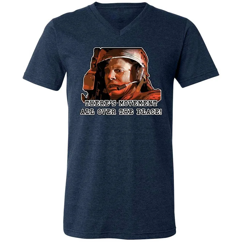 Unisex V-Neck T-Shirt - JE7JE9YW - Heather Navy - 13