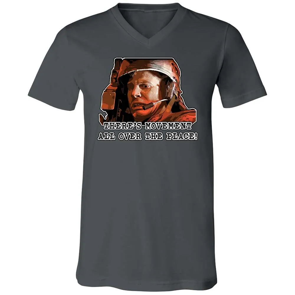Unisex V-Neck T-Shirt - JE7JE9YW - Asphalt - 16