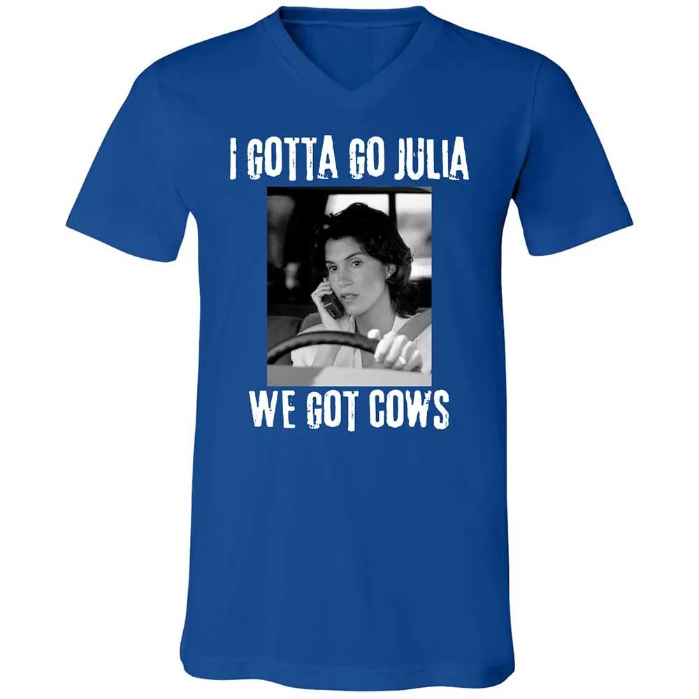Unisex V-Neck T-Shirt - FUJ8YD6Q - True Royal - 4