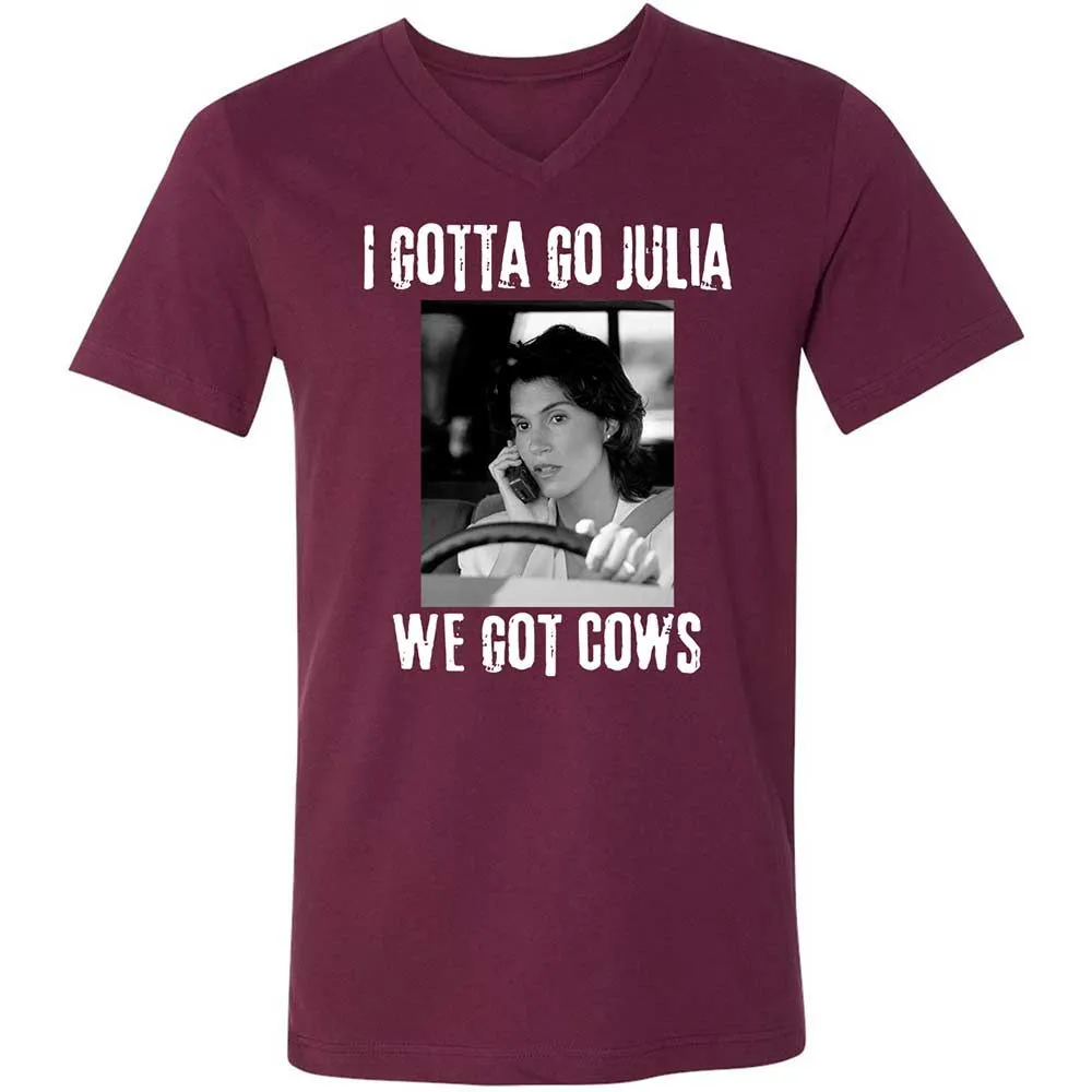 Unisex V-Neck T-Shirt - FUJ8YD6Q - Maroon - 8