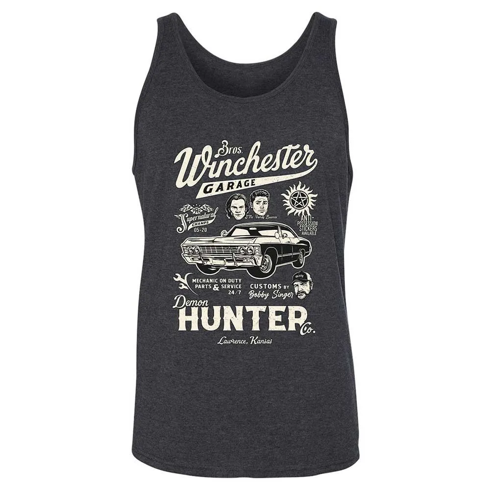 Unisex Jersey Tank - HXSVLR1Z - Dark Grey Heather - 5