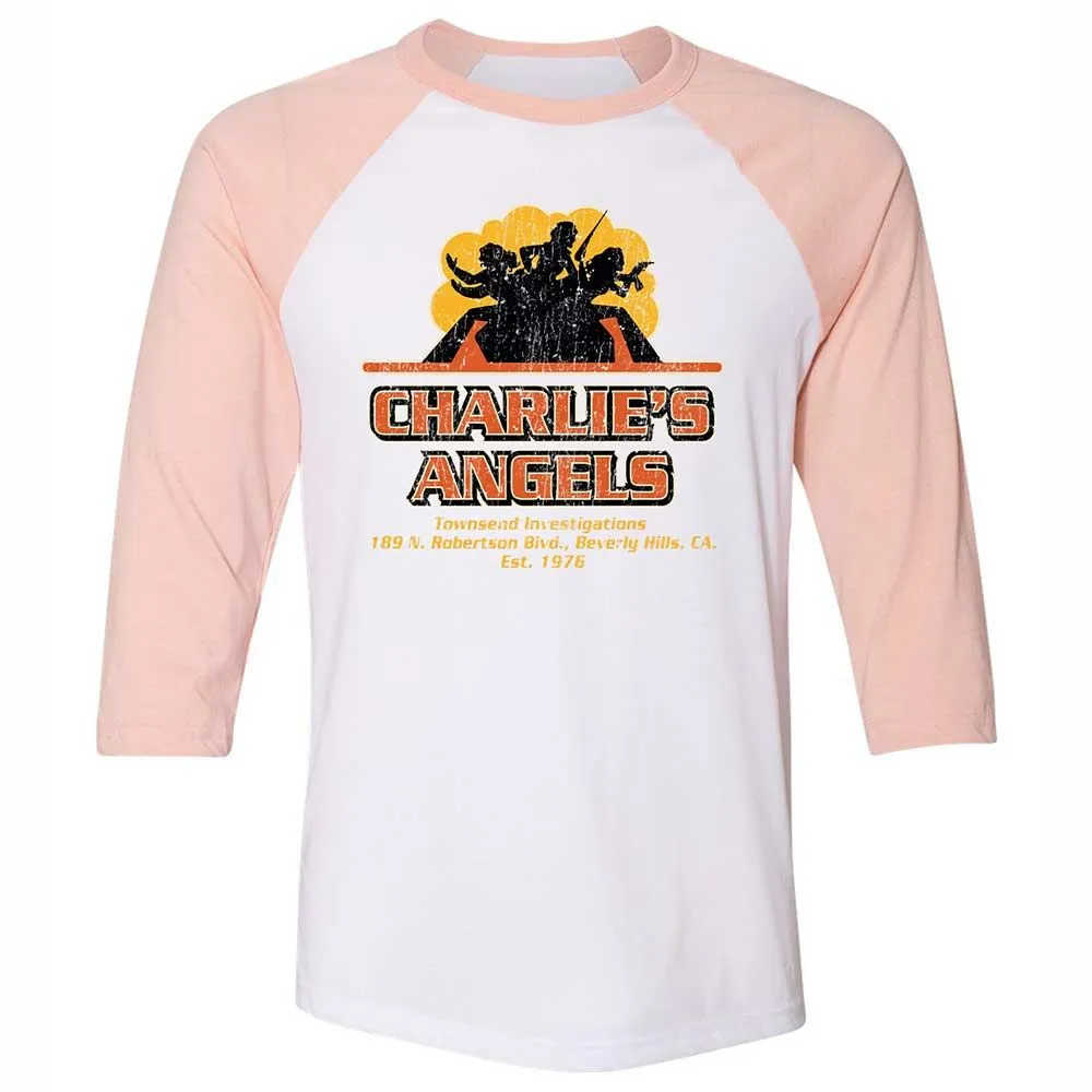 Unisex 3/4 Baseball Tee - WTRJTLEQ - White/Heather Peach - 5