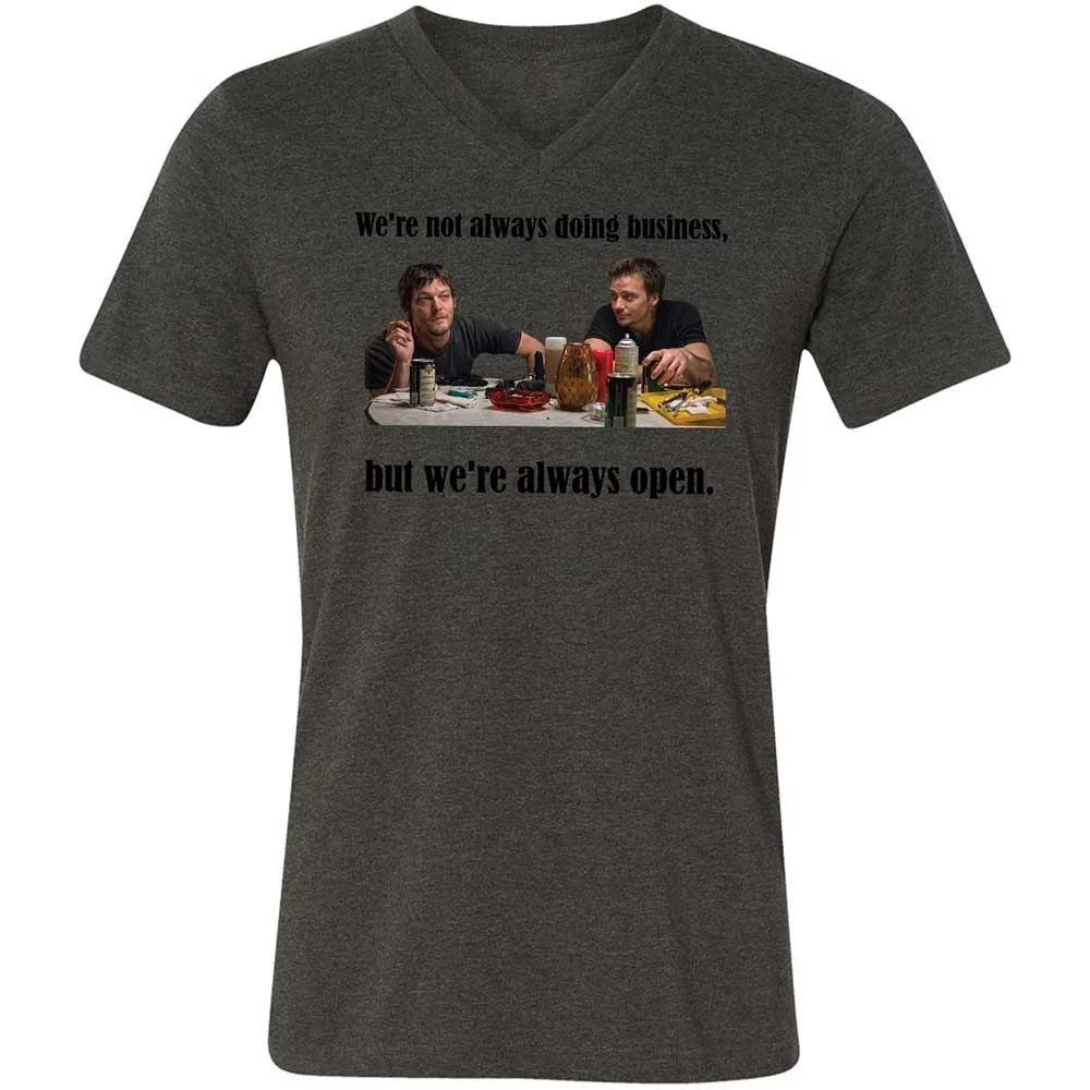 Unisex V-Neck T-Shirt - TV2ACB27 - Dark Grey Heather - 8